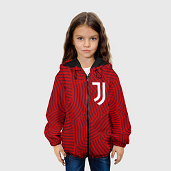 Куртка с капюшоном детская Juventus отпечатки, цвет: 3D-черный — фото 2