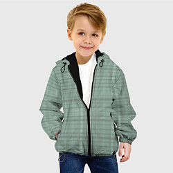 Куртка с капюшоном детская Абстракция Бледная геометрия Полосы, цвет: 3D-черный — фото 2