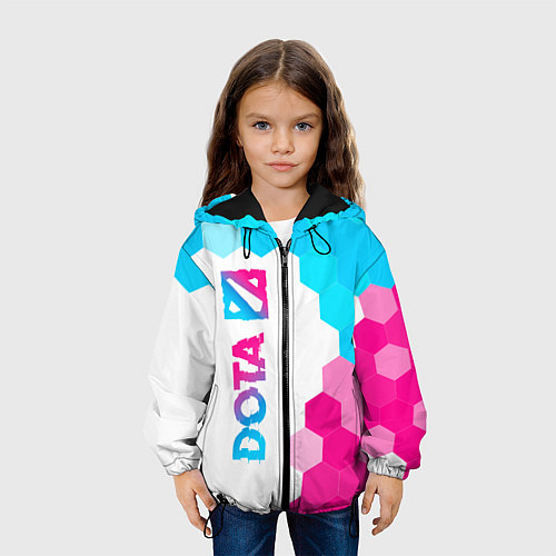 Детская куртка Dota neon gradient style: по-вертикали / 3D-Черный – фото 3