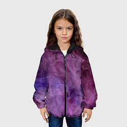 Куртка с капюшоном детская Сиреневый туман, цвет: 3D-черный — фото 2