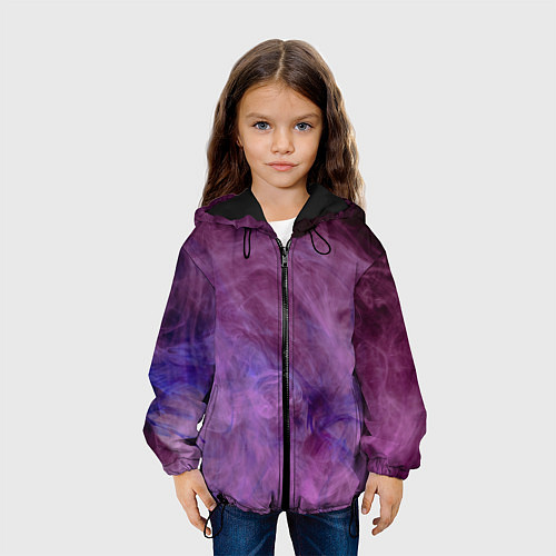 Детская куртка Сиреневый туман / 3D-Черный – фото 3