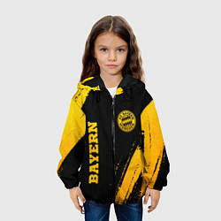 Куртка с капюшоном детская Bayern - gold gradient: надпись, символ, цвет: 3D-черный — фото 2