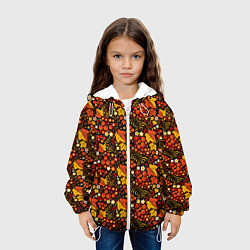 Куртка с капюшоном детская Осенняя хохлома, цвет: 3D-белый — фото 2