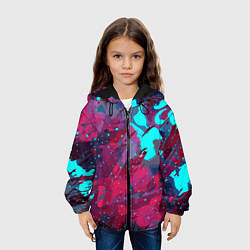 Куртка с капюшоном детская Смешанные краски, цвет: 3D-черный — фото 2