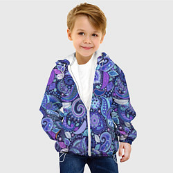Куртка с капюшоном детская Flower patterns, цвет: 3D-белый — фото 2
