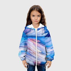 Куртка с капюшоном детская Красочные линии, цвет: 3D-белый — фото 2