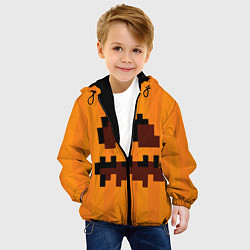 Куртка с капюшоном детская Тыква - Майнкрафт - Хеллоуин, цвет: 3D-черный — фото 2