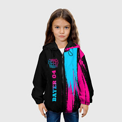 Куртка с капюшоном детская Bayer 04 - neon gradient: по-вертикали, цвет: 3D-черный — фото 2