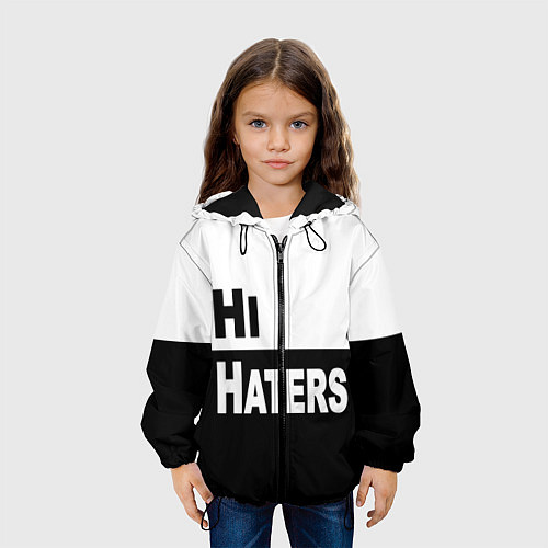 Детская куртка Hi haters - Bye haters / 3D-Черный – фото 3