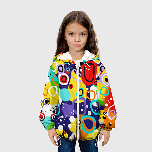 Детская куртка Радужный паттерн / 3D-Белый – фото 3