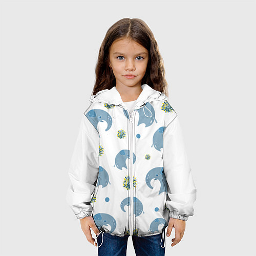 Детская куртка Слоник с одуванчиком / 3D-Белый – фото 3