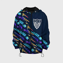 Куртка с капюшоном детская Sevilla градиентные мячи, цвет: 3D-черный