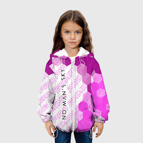 Детская куртка No Mans Sky pro gaming: по-вертикали / 3D-Белый – фото 3