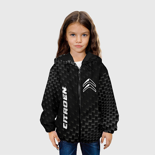 Детская куртка Citroen карбоновый фон / 3D-Черный – фото 3