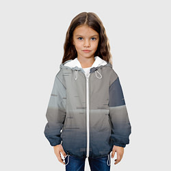 Куртка с капюшоном детская Космос и абстрактные стёкла, цвет: 3D-белый — фото 2