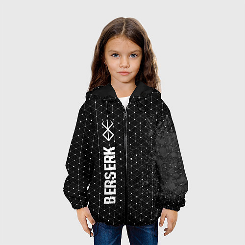 Детская куртка Berserk glitch на темном фоне: по-вертикали / 3D-Черный – фото 3