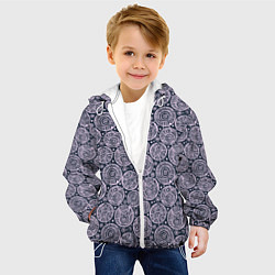 Куртка с капюшоном детская Круг с узором, цвет: 3D-белый — фото 2