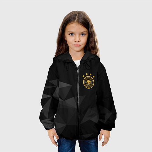 Детская куртка Сборная Германии треугольники / 3D-Черный – фото 3