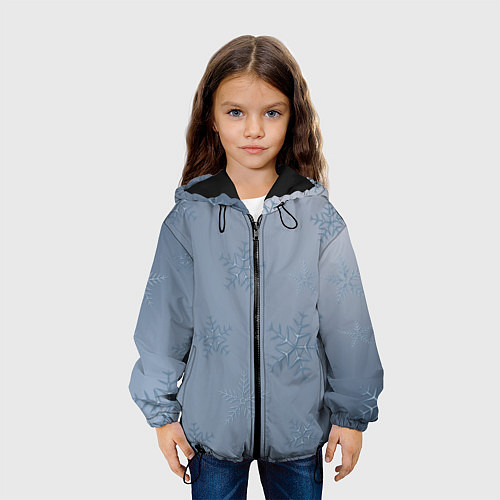 Детская куртка Серый снег / 3D-Черный – фото 3