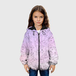 Куртка с капюшоном детская Зайчики в облачках, цвет: 3D-черный — фото 2