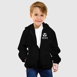 Куртка с капюшоном детская STALKER лого, цвет: 3D-черный — фото 2