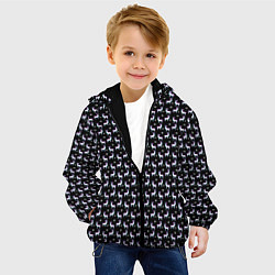 Куртка с капюшоном детская Glitch свитер с оленями, цвет: 3D-черный — фото 2