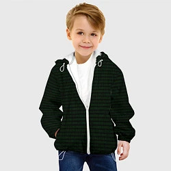 Куртка с капюшоном детская Однотонный двоичный код, цвет: 3D-белый — фото 2