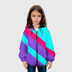 Куртка с капюшоном детская Аля восьмидесятые FIRM, цвет: 3D-черный — фото 2