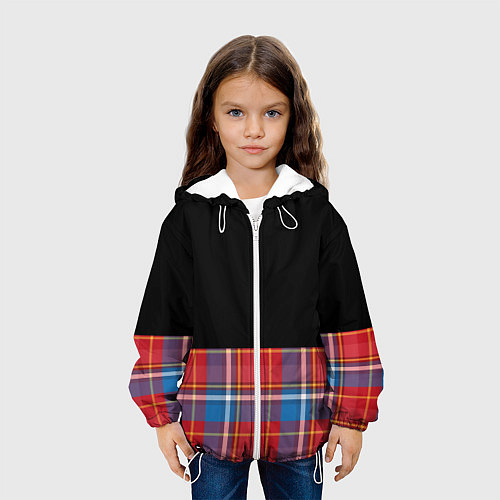 Детская куртка Классическая шотландка / 3D-Белый – фото 3