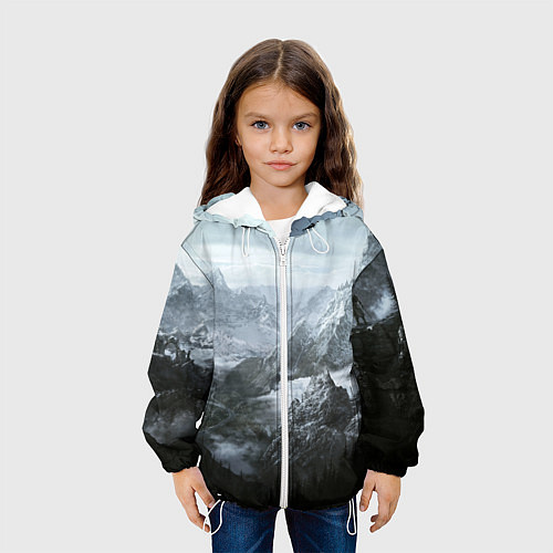Детская куртка Природа Скайрима / 3D-Белый – фото 3