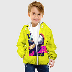 Куртка с капюшоном детская Киберпанк Бегущие по краю - Люси, цвет: 3D-белый — фото 2