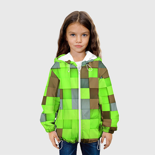Детская куртка Артем майнкрафт / 3D-Белый – фото 3