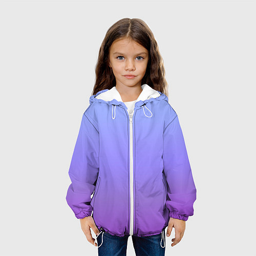 Детская куртка Фиолетовый градиент / 3D-Белый – фото 3