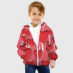 Куртка с капюшоном детская Святой Валентин для твоих любимых, цвет: 3D-белый — фото 2