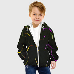 Куртка с капюшоном детская Киберстиль, цвет: 3D-белый — фото 2
