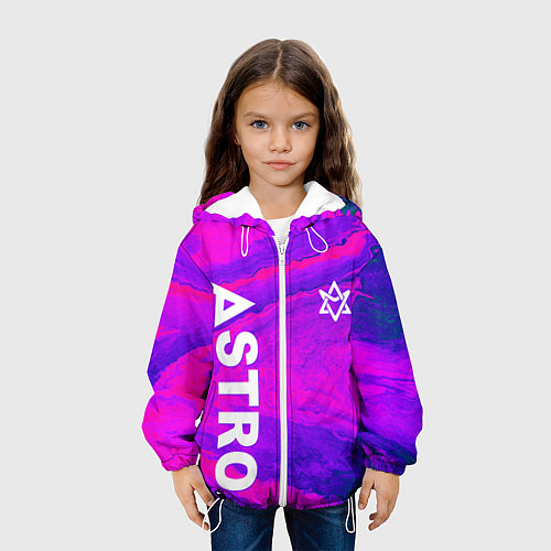 Детская куртка Astro neon grunge / 3D-Белый – фото 3