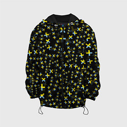 Куртка с капюшоном детская TXT pattern logo, цвет: 3D-черный