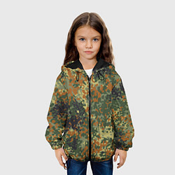 Куртка с капюшоном детская Камуфляж Бундесвер, цвет: 3D-черный — фото 2
