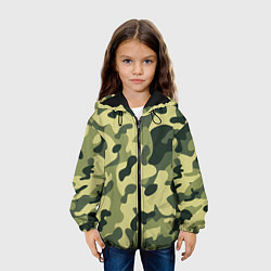 Куртка с капюшоном детская Лесной камуфляж, цвет: 3D-черный — фото 2