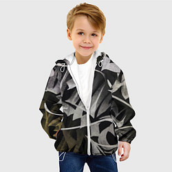 Куртка с капюшоном детская Каллиграфический момент, цвет: 3D-белый — фото 2