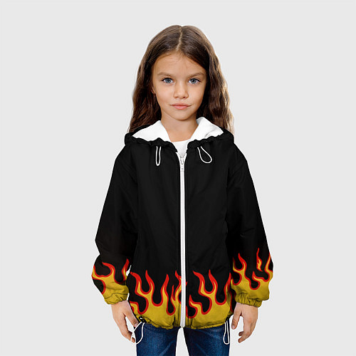 Детская куртка Горящее пламя / 3D-Белый – фото 3