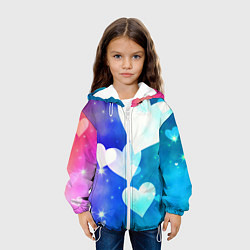 Куртка с капюшоном детская Dreamy Hearts Multicolor, цвет: 3D-белый — фото 2