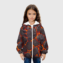 Куртка с капюшоном детская Каменная лава, цвет: 3D-белый — фото 2