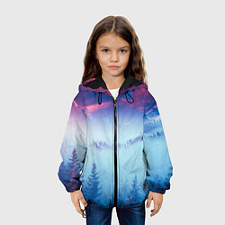 Куртка с капюшоном детская Horizon landscape, цвет: 3D-черный — фото 2