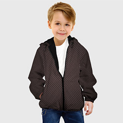 Куртка с капюшоном детская Стильный и строгий ромбик, цвет: 3D-черный — фото 2