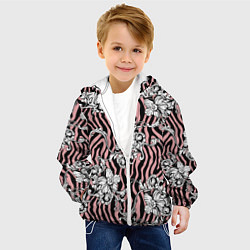 Куртка с капюшоном детская Floral pattern - vanguard, цвет: 3D-белый — фото 2