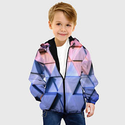 Куртка с капюшоном детская Triangle gradient, цвет: 3D-черный — фото 2