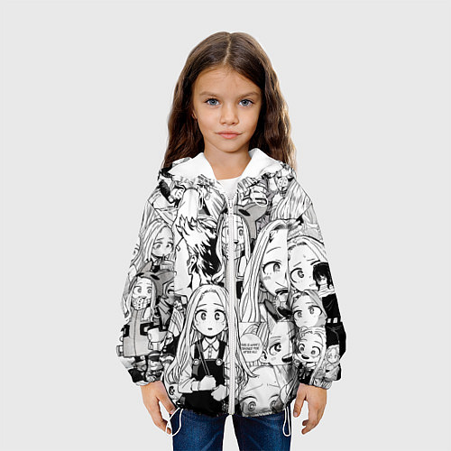 Детская куртка Эри - Моя геройская академия / 3D-Белый – фото 3