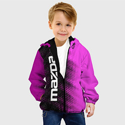 Куртка с капюшоном детская Mazda pro racing: по-вертикали, цвет: 3D-черный — фото 2