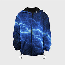 Куртка с капюшоном детская Разряд электричества, цвет: 3D-черный